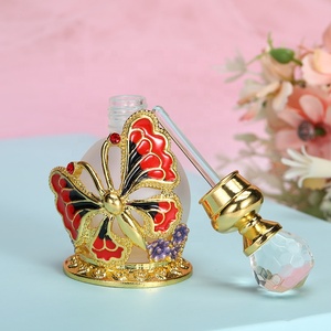 15ml ưa thích bằng sáng chế kim loại bướm Nước hoa chai thủy tinh rỗng tinh dầu attar chai túi quà tặng trang trí nhà #15105 - Product Image 4