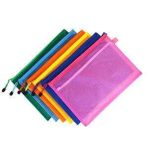 Startrichest Plástico B5 A5 Tamanho PVC Negócios Pasta Zip Lock Arquivo Pastas Escola Material de Escritório Malha Saco De Documento - Product Image 4