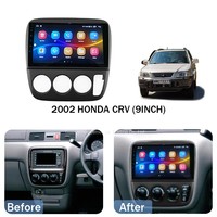 Accessoires de voiture, cadre Android pour voiture de 9 pouces pour CR-V 1998+, cadre audio pour voiture, cadre pour lecteur DVD de voiture, cadre pour autoradio, cadre pour voiture