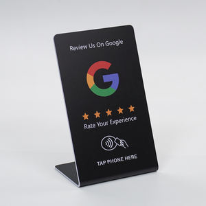 Soporte NFC de PVC en blanco y negro para mesa, soporte NFC para menú, soporte NFC para reseñas de <span class=keywords><strong>Google</strong></span>, en stock - Product Image 3