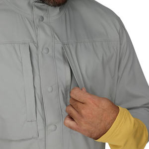 Chemise de pêche boutonnée en micro-polyester Ripstop, manches longues, dos ouvert, style indigène, pour le travail, OEM - Product Image 6
