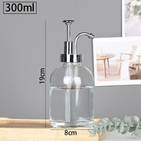 Bouteille vide transparente en verre de 300 ml et 350 ml pour distributeur de désinfectant pour les mains en émulsion – Vente en gros