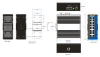 Switch PoE Industrial L2 Administrado de 16 Puertos, 16 Puertos Gigabit RJ45 de Cobre 1000/100/10M, IP40, Protección contra Sobretensiones de 40~75 6KV