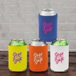 Refroidisseur de canettes de bière personnalisé avec logo, support en néoprène imprimé sur mesure, publicitaire, haut de gamme, pliable, en mousse pour canettes de bière - Product Image 2