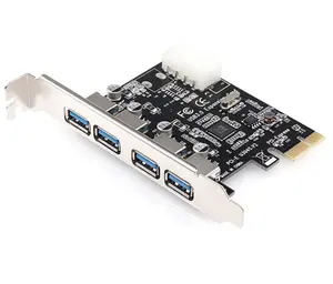 4 Port USB Hub 3.0 PCI-E genişleme kartı PCI Express 1X USB 3.0 Hub adaptörü 4-port USB3.0 denetleyici