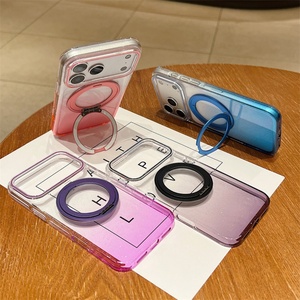 เคสโทรศัพท์แม่เหล็กสีพื้นแบบหมุนได้ โปร่งแสงไล่เฉดสี สำหรับ iPhone 16 17 Pro Max 17Air - Product Image 6