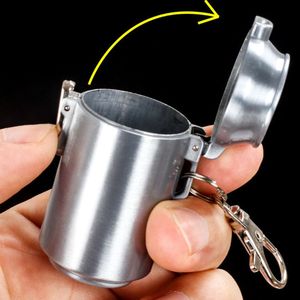 Nouvel Arrivage <span class=keywords><strong>Shiru</strong></span> – Cendrier Portable Mini Rond en Métal en Forme de Bouteille de Cola, Moderne, pour Voyage, Extérieur, Voiture, Coupe-Vent, Sans Fumée, avec Porte-clés - Product Image 5