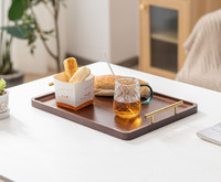 Plateau à thé en bois avec poignée, design moderne, capacité 2-3L, fonction de rangement, accessoires pour table à thé Kung Fu, rectangulaire, individuel