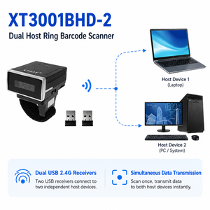 XT3001BHD-2 Ring <strong>Barcode</strong> Scanner for PLC and <strong>PC</strong> - Product Image 2
