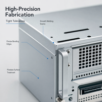 Châssis de serveur GPU AI en acier TZR 4U |   Boîtier de montage en rack économique pour racks standard |   Revêtement en poudre