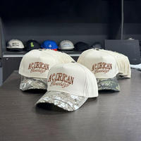 Gorras de Béisbol Personalizadas al por Mayor de 5 Paneles en Dos Tonos para Hombre y Mujer, Gorras Deportivas con Logotipo Bordado en 3D, Gorra de Béisbol con Cierre a Presión
