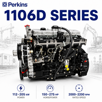 Moteur diesel complet Perkinns série 1106D 112-205KW 7.01L 6 cylindres à injection directe refroidi par liquide, moteur industriel