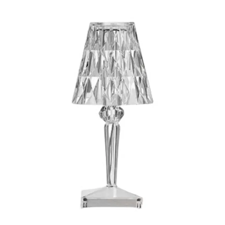 Amazon hot sale luxury diamond crystal table lamp atmosphere light acrylic modern LED touch control crystal night light