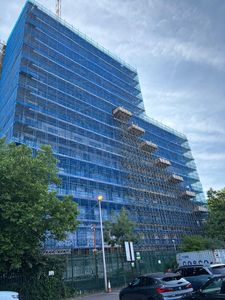 Blue 100% HDPE Fire Resistant <strong>Safety</strong> <strong>Net</strong> <strong>Scaffolding</strong> <strong>Safety</strong> <strong>Net</strong> For Cover <strong>Scaffolding</strong> And Protects Roll - Product Image 6