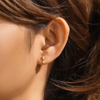 Glowluxe Ensemble de boucles d'oreilles en argent sterling 925 de haute qualité avec diamant et clou d'oreille