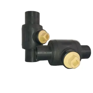 HDPE Butt Fusion Pipe Fittings Válvula de bola para suministro de agua 110mm