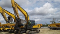 Excavatrice sur chenilles de 26 tonnes, 1,2 m, équipée d'un moteur, d'une pompe et d'une boîte de vitesses, pour travaux de terrassement, série E, pour chantier de construction