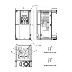 VFD CP2000 ซีรีส์ ไดรฟ์ปรับความถี่ VFD040CP4EA-21 4KW 5HP 460VAC 9A ขายดี มีสินค้าในสต็อก - Product Image 3