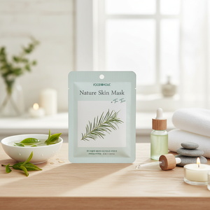 Mascarilla Facial FOODAHOLIC con Té de Árbol, Centella Asiática, Hamamelis y Ácido Hialurónico para Reducir Poros, Calmar e Hidratar - Product Image 3