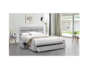 <span class=keywords><strong>Lit</strong></span> en tissu velours gris directement d'usine de bonne qualité avec trois tiroirs de rangement - Product Image 3