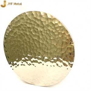 LL254 Hand Hammered Gold and Silver Stainless Steel <b>Sheet</b> 304 316L Decorative Stainless Steel <b>Sheet</b> Hammered Metal - Product Image 2
