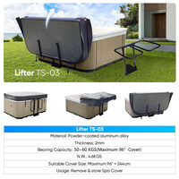 Diskon besar desain Modern dapat diatur Hitam Aluminium Spa pengangkat PENUTUP UNTUK bak Spa mudah dibawa instalasi mudah luar ruangan pusaran air