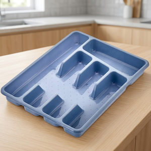 CATEEM MRD400 Eco-Friendly Blue Indoor Small Plastic Multifunction Chopsticks/Spoon <b>Cutlery</b> Organizer <b>Storage</b> Rack Precision - Product Image 3