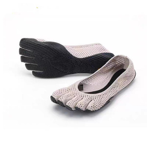 Chaussures de ballet souples Vibram V-Soul Fivefingers pour femmes, semelle extérieure en caoutchouc plate, doublure en coton, yoga, danse, fitness, orteil fendu - Product Image 3