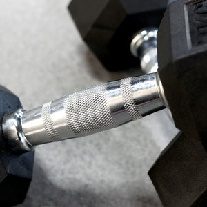 Smartfit bán buôn phòng tập thể dục sử dụng nhà sản xuất cao su HEX quả tạ biểu tượng tùy chỉnh 1-60kg Đen gang quả tạ - Product Image 4