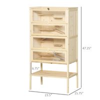 Bestseller 5-stöckiger Holz-Hamsterkäfig Ratten-Mäuse-Habitat mit Aufklappbarer Oberfronttür & Ablagefach Mehrstöckiger Kleintier-Käfig