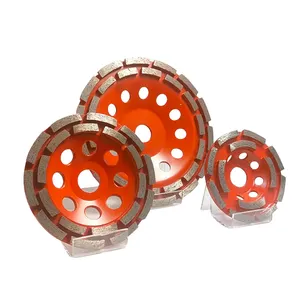 Professional Pcd Turbo High Frequency Diamond Cup Grinding Wheel Double Row