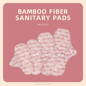Happy Flute Tela de bambú lavable reutilizable Mama Almohadilla sanitaria menstrual Panty Liners Almohadillas sanitarias Servilleta Algodón de bambú Mama - Product Image 1