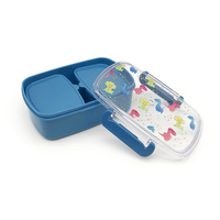 Bouteilles d'eau et boîtes à lunch en plastique écologiques pour enfants, avec des personnages de dinosaures de dessins animés, adaptées au micro-ondes