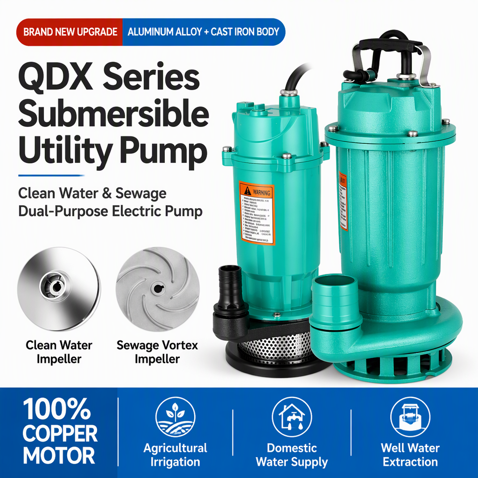 Professional WQ Cast Iron Housing Pure Copper Motor High Flow for Clean ...