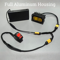 Kit d'éclairage Baja, alimenté par 8 piles AA, phare LED tout métal 20W 2000LM, ensemble de commutateurs à commande manuelle DIY pour vélo électrique, vélo, moto, VTT