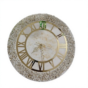 Pink Resin Luxury <b>Digital</b> <b>Wall</b> <b>Clock</b> App Touch Control Eco-Friendly Automatic Marble Look Roman Numeral Decor for Living Room - Product Image 2