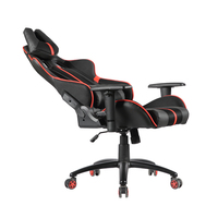 Fauteuil de jeu professionnel inclinable et pivotant en cuir PU haut de gamme, design moderne JR RACING, base cinq étoiles, hauteur réglable