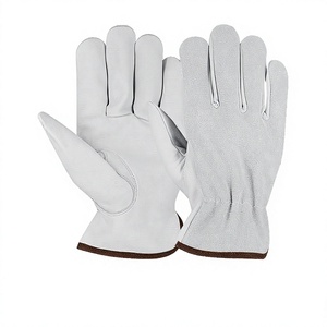 Premium Quality Goat Grain & Cow Split Leather <b>Driver</b> <b>Gloves</b> Heavy Duty Abrasion Resistant Durable Gardening <b>Gloves</b> - Product Image 2