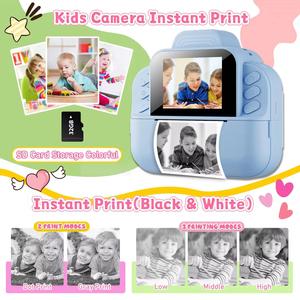 Kit d'appareil photo instantané <span class=keywords><strong>avec</strong></span> vidéo HD 1080P, écran de 2 pouces, alimentation double USB, édition photo facile et jeux, idéal pour les anniversaires - Product Image 6