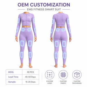 Traje <span class=keywords><strong>de</strong></span> Entrenamiento Muscular EMS Mioeléctrico Inalámbrico <span class=keywords><strong>de</strong></span> 9 Canales con 18 <span class=keywords><strong>Electrodos</strong></span> Secos <span class=keywords><strong>para</strong></span> Pérdida <span class=keywords><strong>de</strong></span> Peso en Gimnasio - Product Image 5