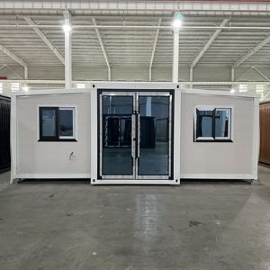 Venta muy caliente en el mercado de EE. UU. A PRUEBA DE HURACANES Panel sándwich estándar americano 20 pies 40 pies Casa de contenedores expandible de doble ala - Product Image 1