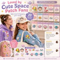 En gros Patchs brodés Kawaii mignons à thermocoller et à coudre, motifs Planète, Lion, Renard, Singe, Panda, Grenouille, Ovni, Étoile, Nuage