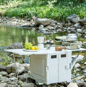 Chariot <span class=keywords><strong>de</strong></span> courses pliable léger avec roues tout-terrain et porte-gobelet intégré pour le camping et les courses - Product Image 4