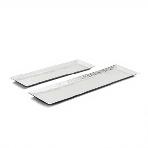 Hotelware Plateau Café Chocolat En Aluminium Couleur Argent Plateau De Service De Forme Rectangulaire Pour La Maison Et Le Restaurant - Product Image 1
