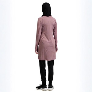 Vtement Modeste Femme Robes Modeste Manteaux Fermeture à glissière avant <span class=keywords><strong>Allaitement</strong></span> Sport Wear Modest Gym Dress Abaya Dubai - Product Image 4