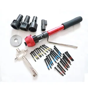 Haoshi Tool 4 Heads Multifunctional Twist Lock Cylinder Puller Key Pull Opening Euro Universal Lock Pick Set Unlocking Locksmi