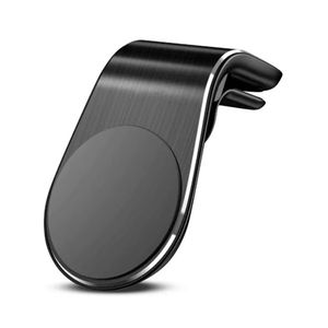 全球定位系统磁性车载电话支架l形电话支架，强磁金属车载通风口电话支架 - Product Image 1