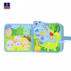 Libro Sensorial de Fieltro con Diseño de Dinosaurio, 8 Páginas, el Mejor Regalo para Niños, Juguetes de Preaprendizaje - Product Image 2