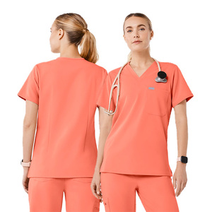 Jogger personnalisé femmes XL hôpital infirmière gommages ensemble tissé bleu sarcelle vert Olive lilas violet pour Auburn Orange médecin - Product Image 6