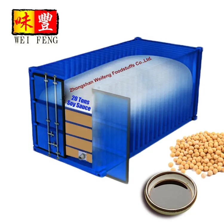 Nhà Máy HACCP 20 T Túi Lỏng 20 Tấn 20 Feet Container Flexitank Số Lượng Lớn Nước Tương